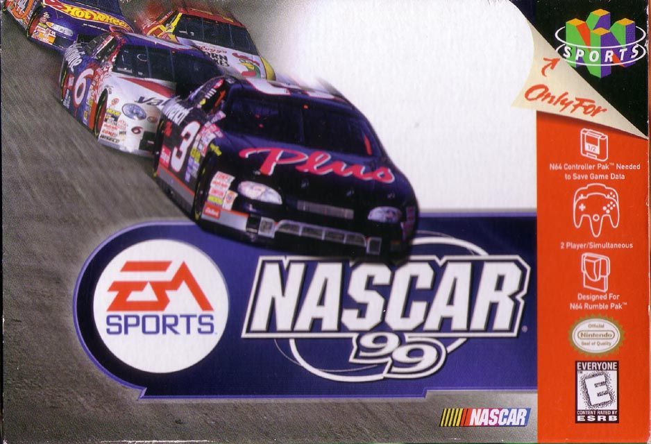 NASCAR 99 box art for Nintendo 64